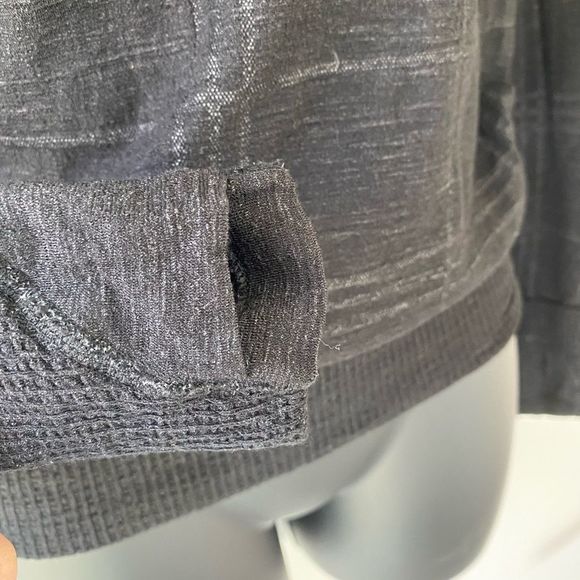 Athleta black  pull over Athletic Top with Thumb Holes - Picture 7 of 8
